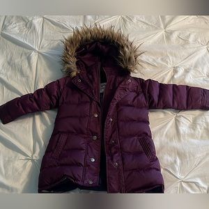 Stylish purple winter kids jacket